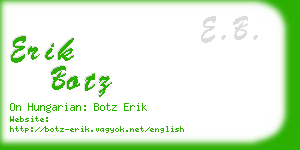 erik botz business card